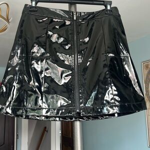 Guess shiny “vinyl” mini skirt